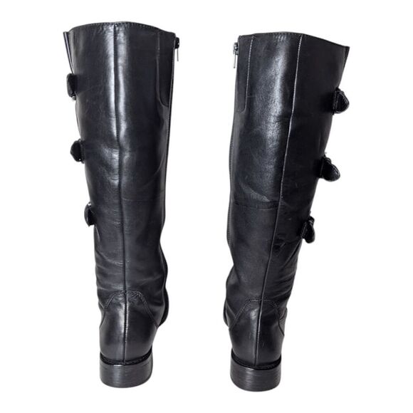ECCO Hobart Tall Black Leather Riding Boot Size 38 - Picture 5 of 10